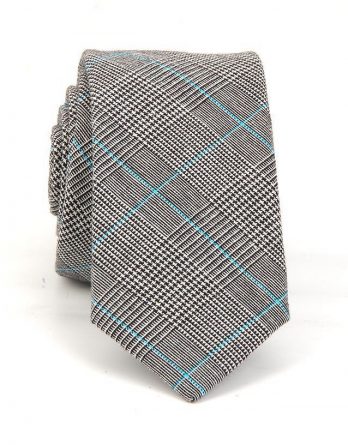 Pilkas retro stiliaus kaklaraištis